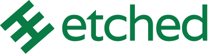 Etched logo
