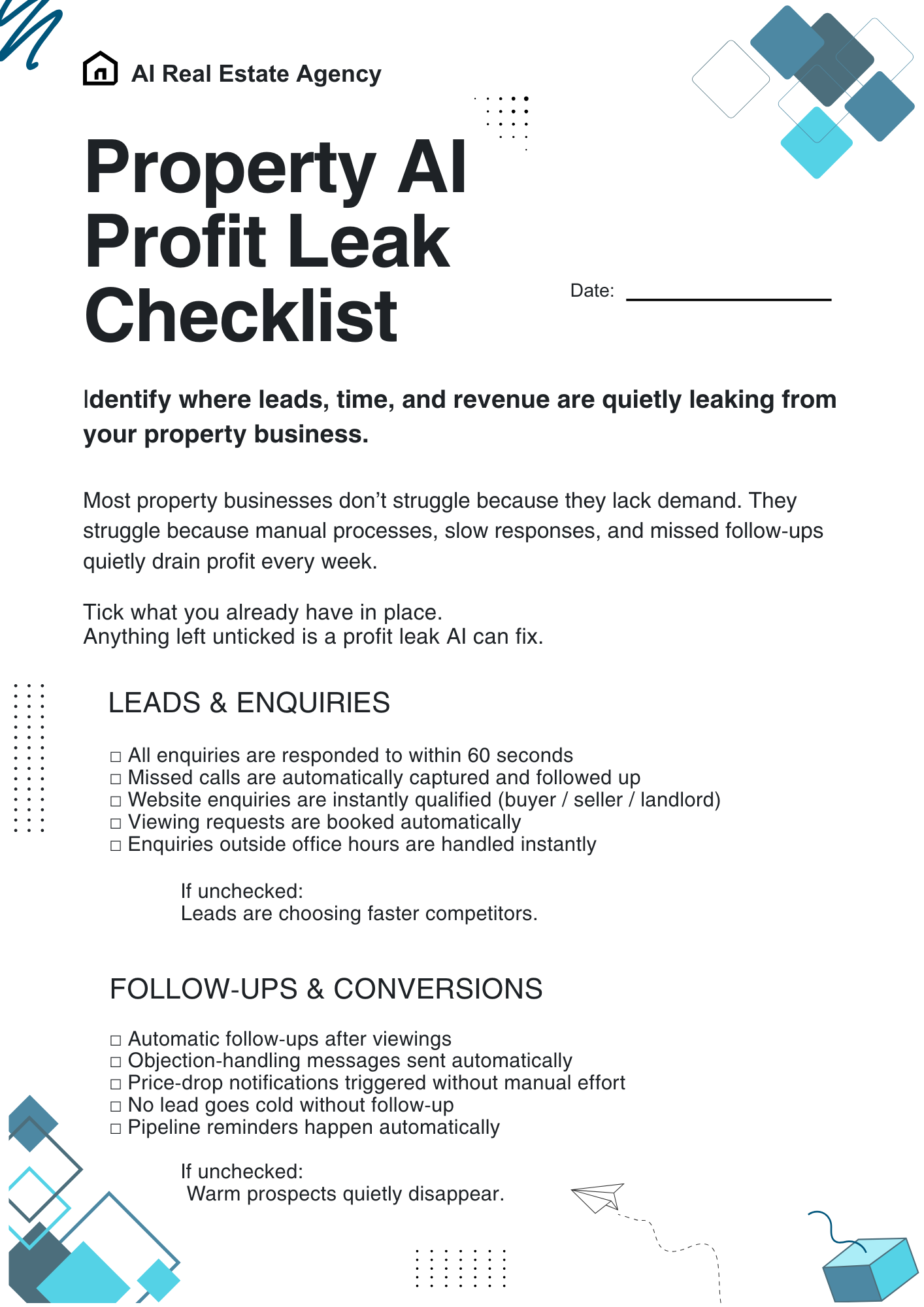 Property AI Profit Leak Checklist preview